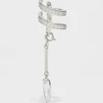 A.C. ENCRUSTED SPIRAL CLEAR EARCUFF
