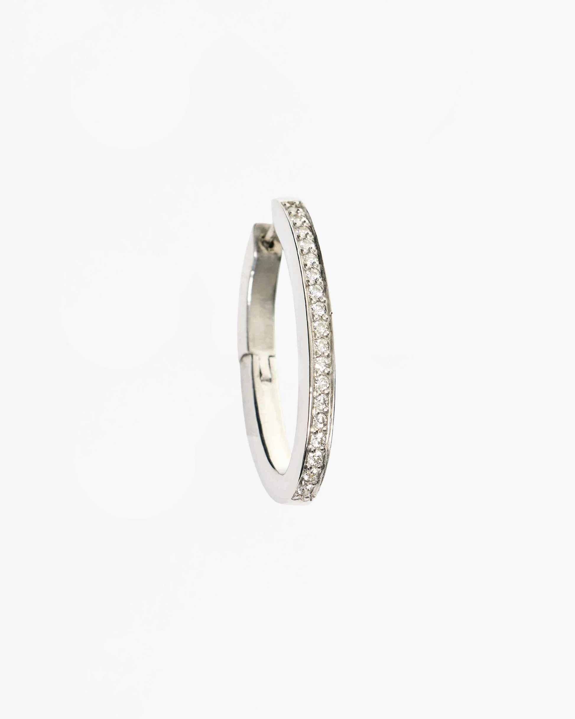 A.C MINI SPACE HOOP ENC EARRING
